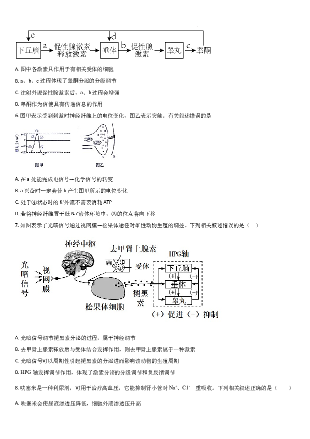 吉林通化市梅河口市第五中学2023-2024学年高二下学期2月开学考试生物试题.docx 第2页