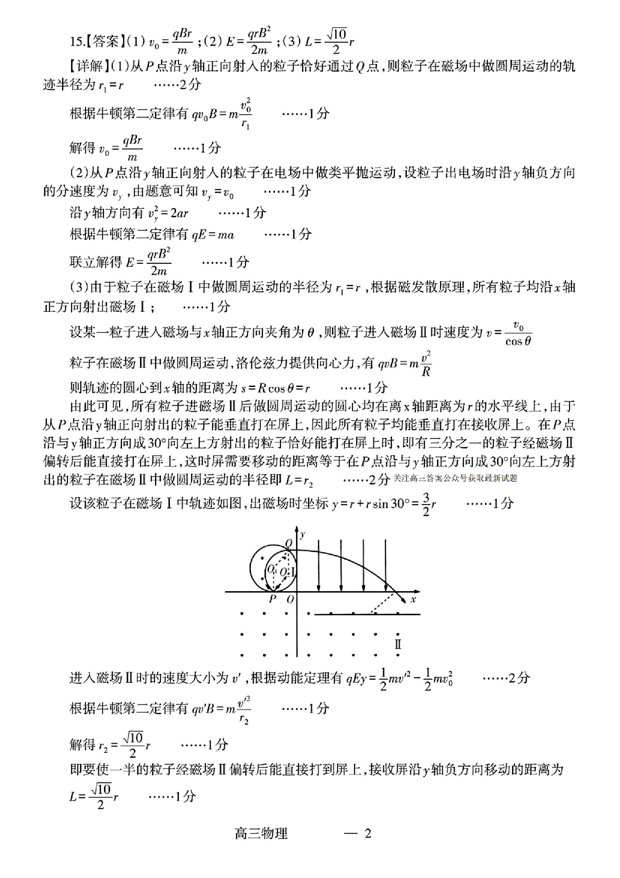 辽宁协作校2025届高三一模物理答案.pdf 第2页