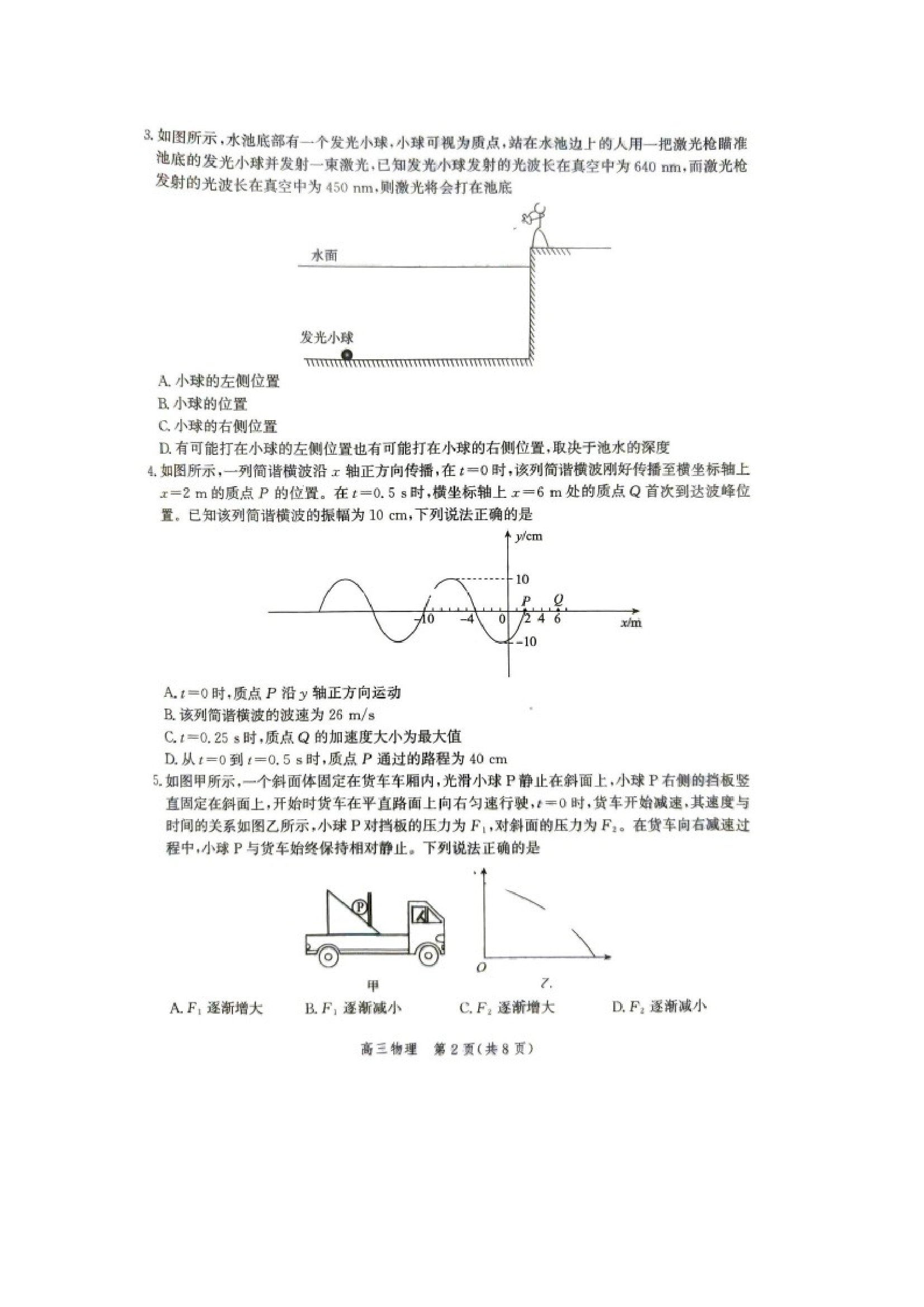 （物理试卷）2025届河北琢名小渔高三下学期5月联考模拟预测试题（图片版）.docx 第2页