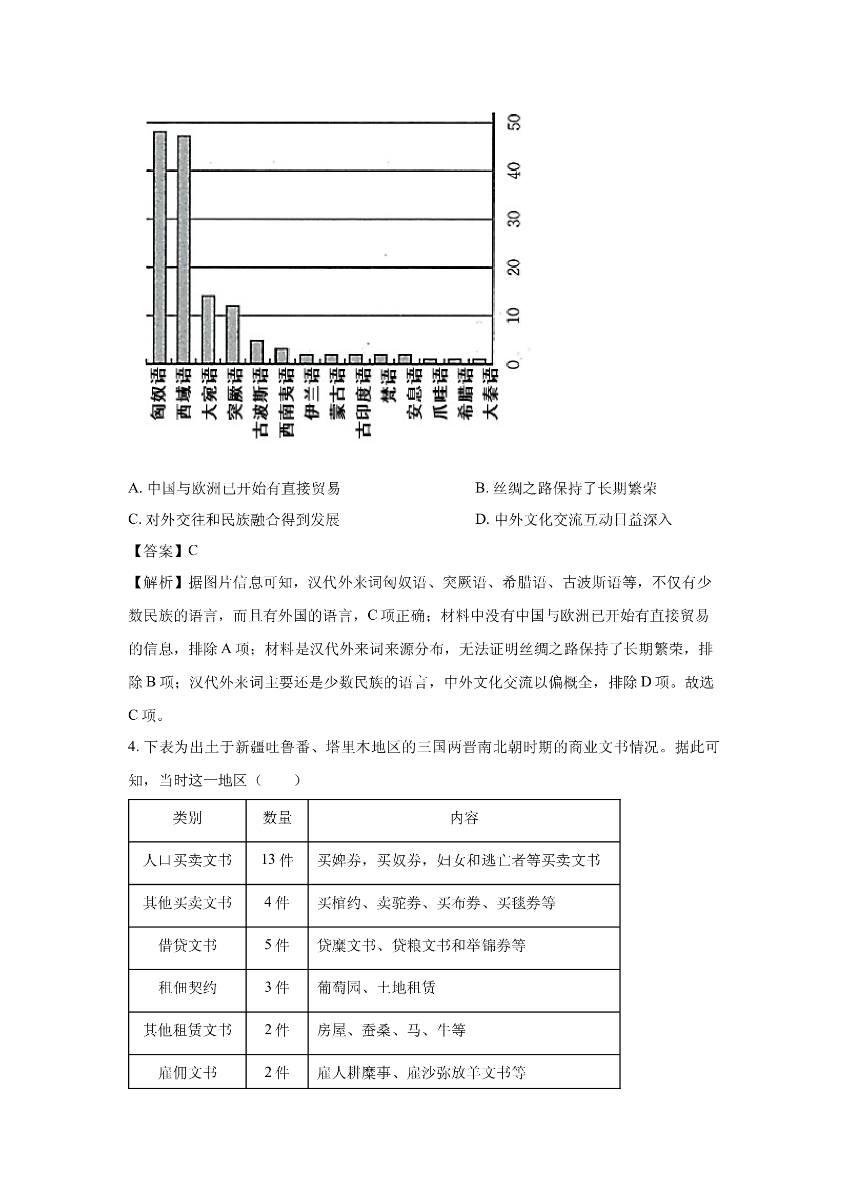 （历史试卷）江西抚州市2023-2024学年高二下学期期末学生学业质量监测试卷(含参考解析) 第2页