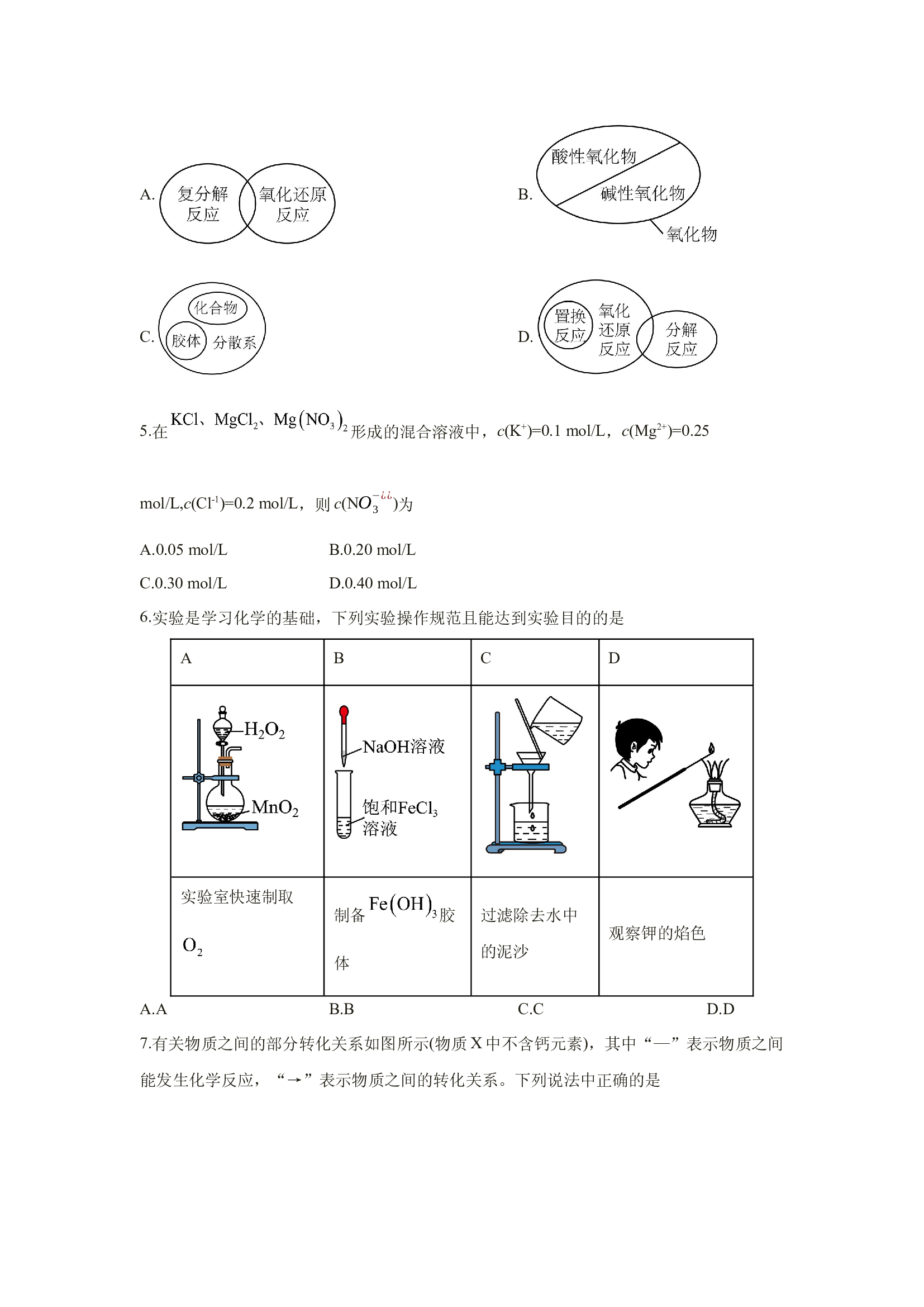 （化学试卷）河南开封市五校2024-2025学年高一上学期期中联考化学试题.docx 第2页