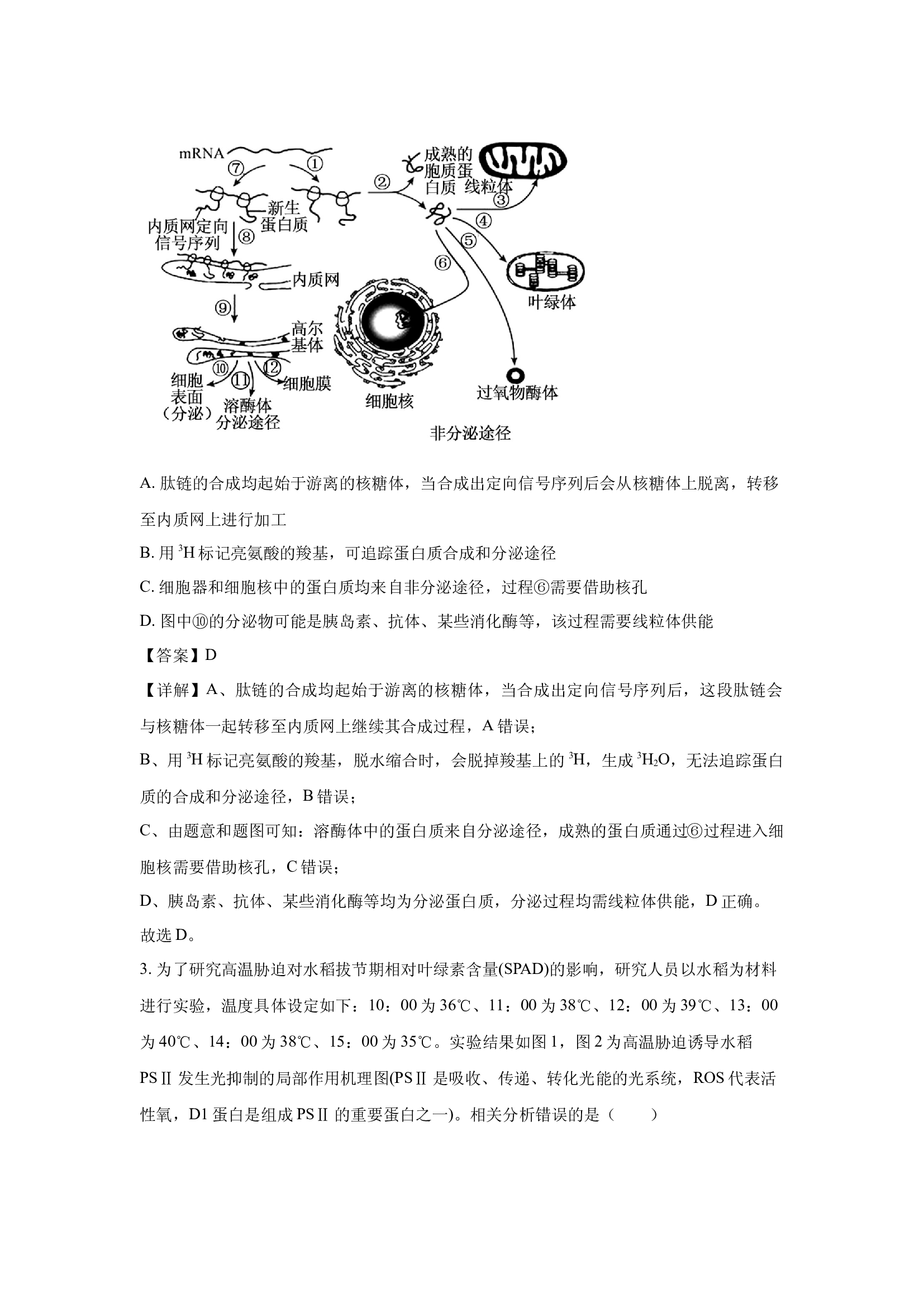（生物试卷）四川巴中市2026届模拟预测试题(含参考解析) 第2页