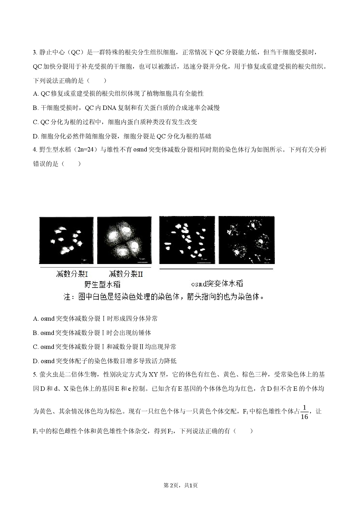 山东省济宁市2025-2026学年高三（上）期末模拟生物试卷.docx 第2页