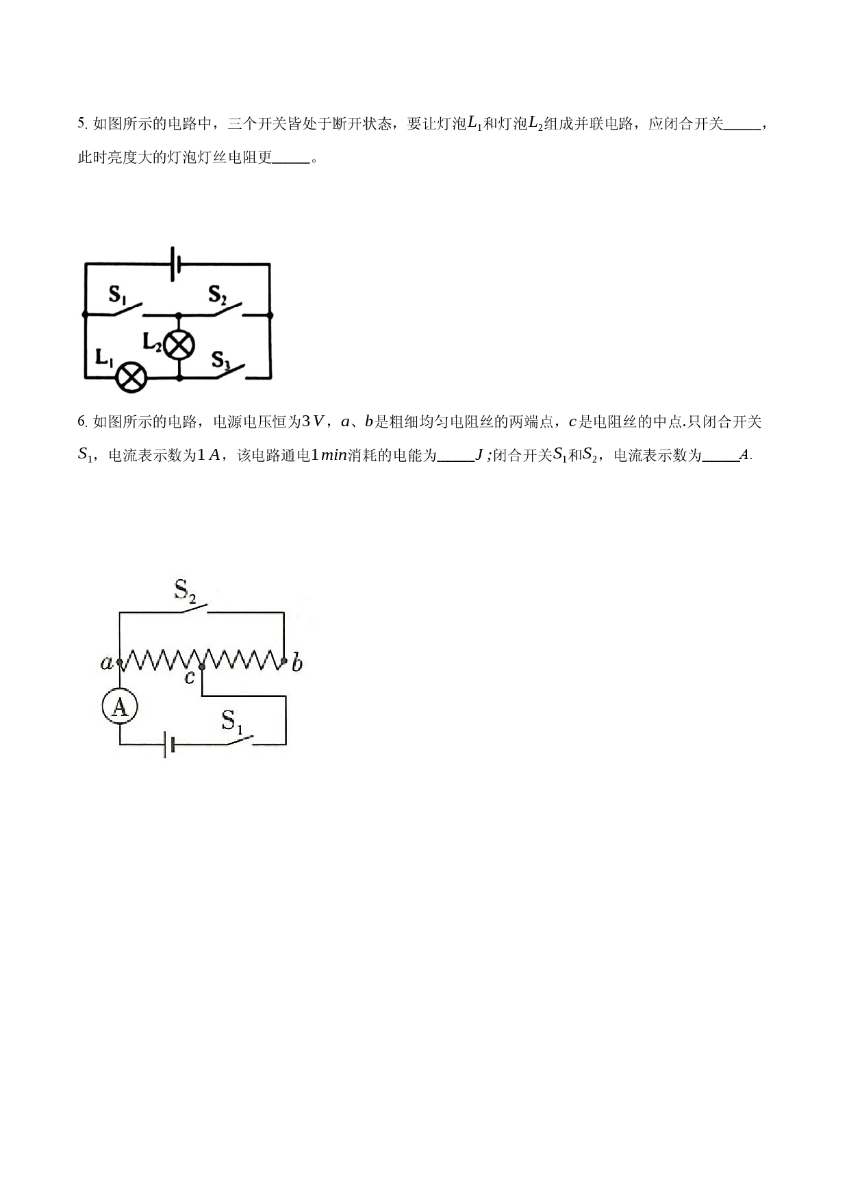 安徽省定远育才学校2025-2026学年九年级（下）开学考试物理试卷.docx 第2页