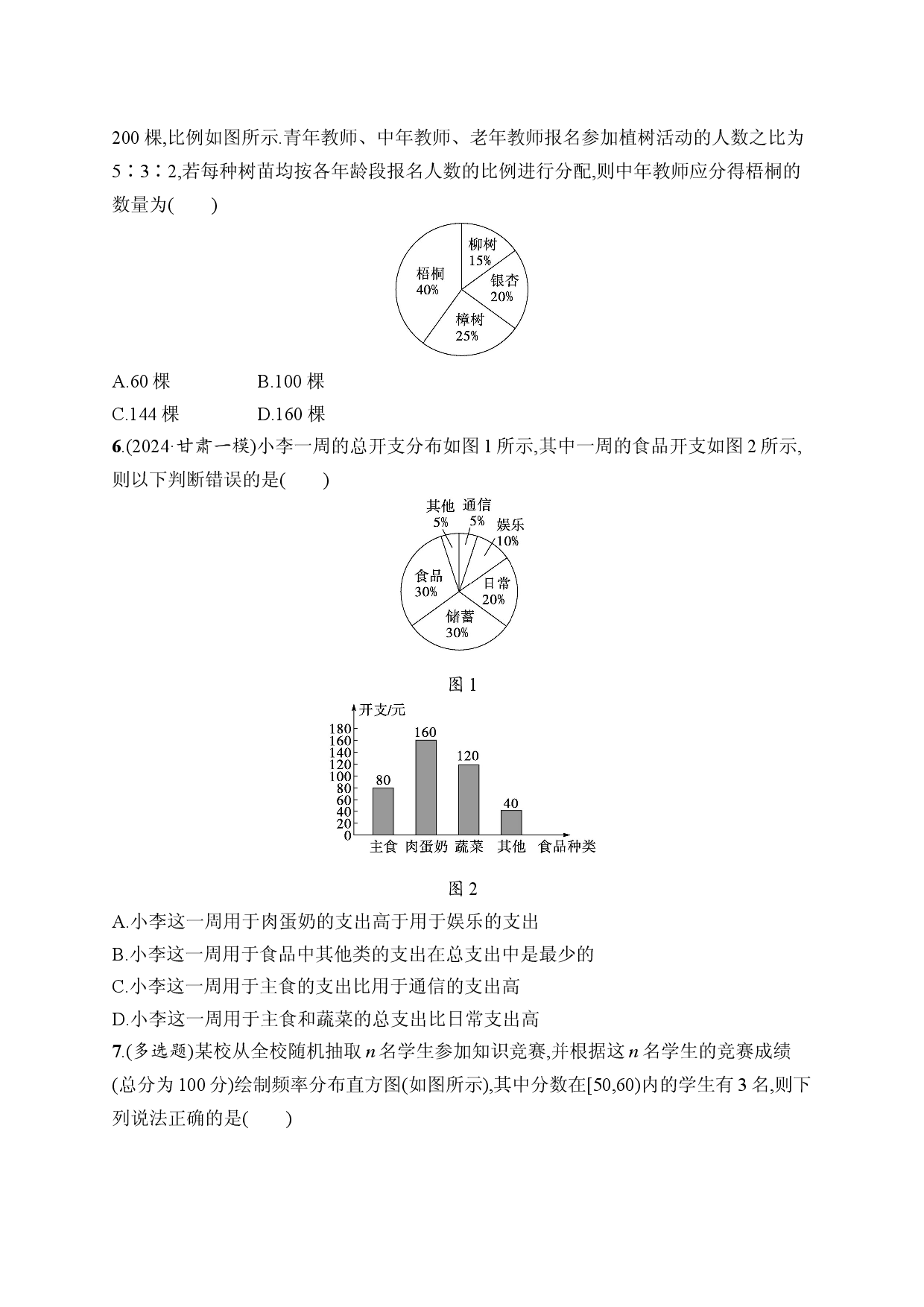 课时规范练59　随机抽样、统计图表.docx 第2页