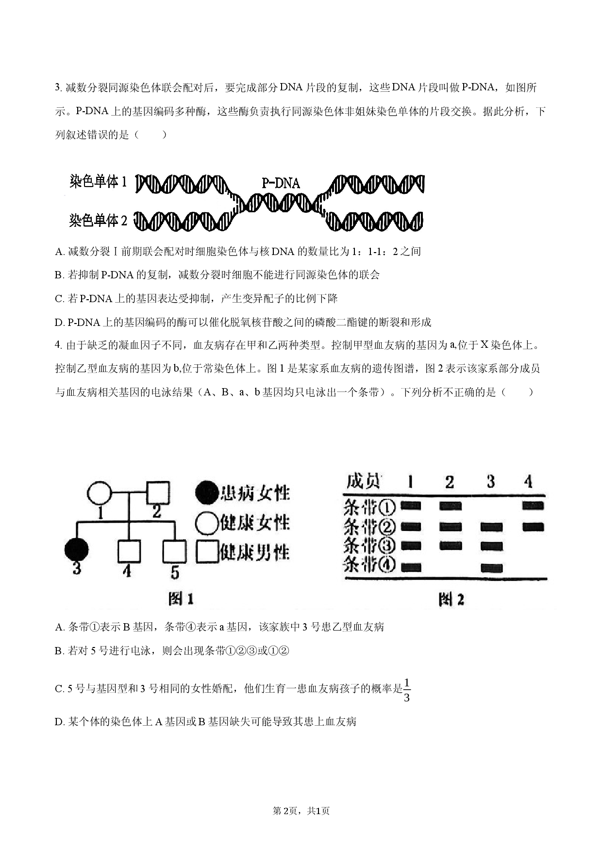 湖北省随州市2026届高三下学期3月模拟生物试卷.docx 第2页
