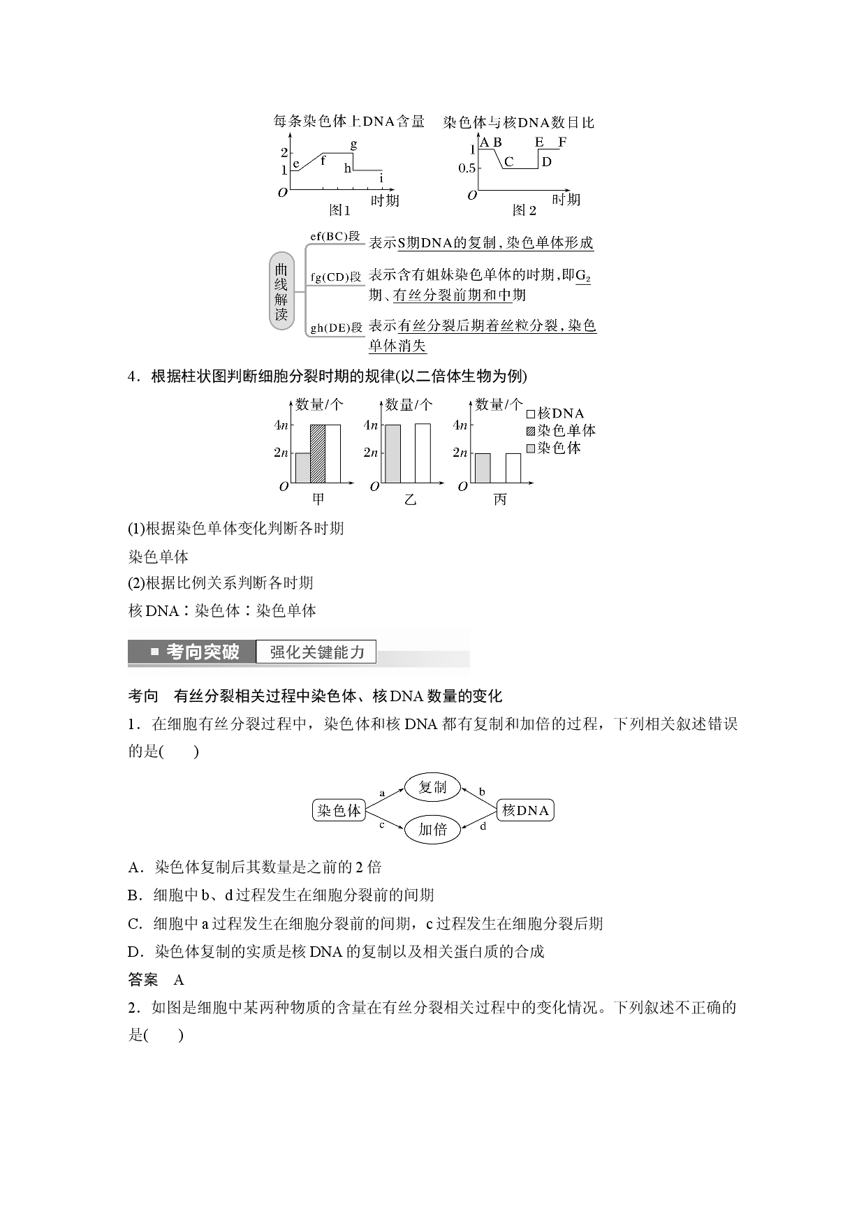 第四单元 第2课时　有丝分裂过程中相关变化及观察实验.docx 第2页