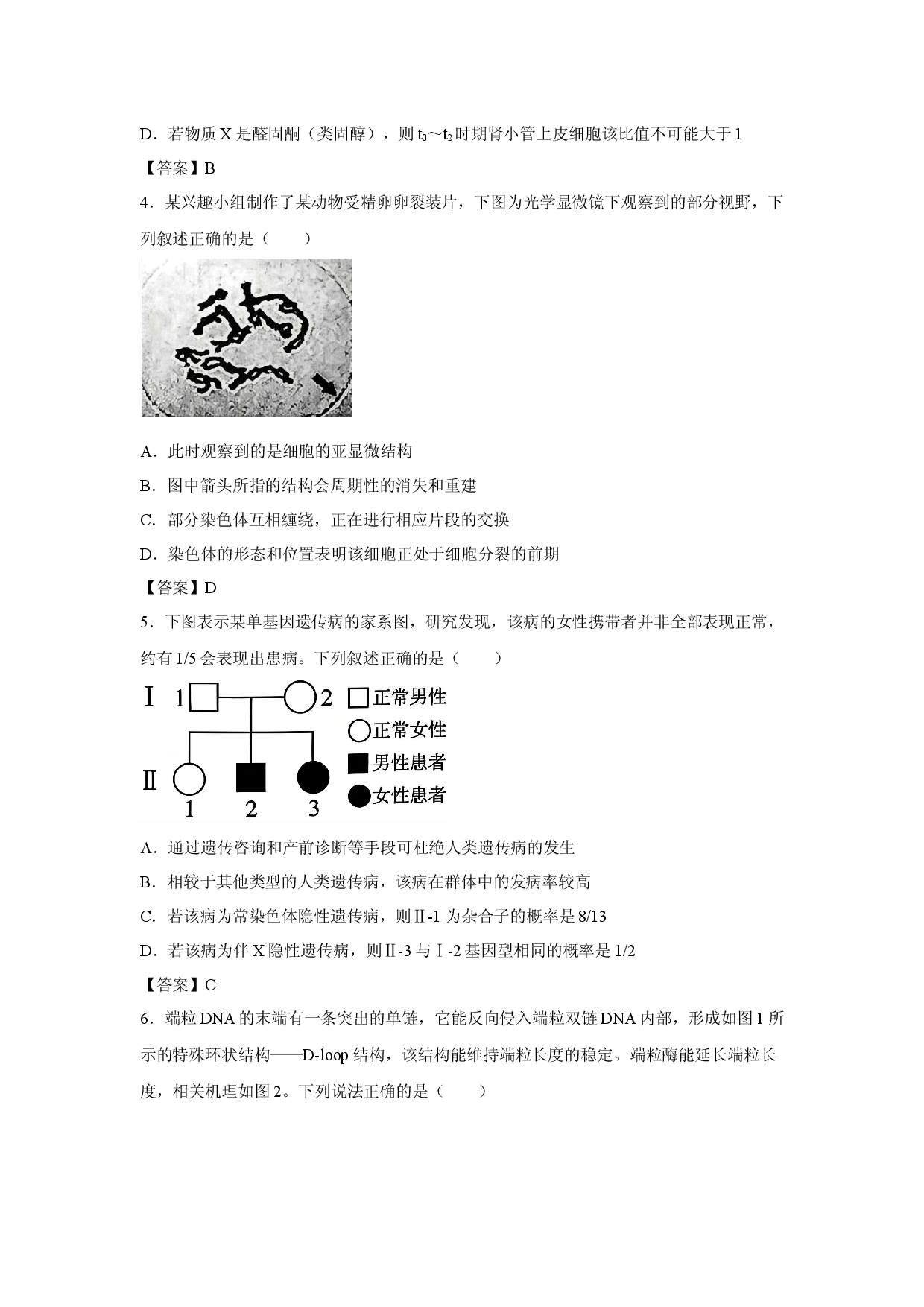 【生物】湖北荆州市石首市2026届高三下学期模拟考试.docx 第2页