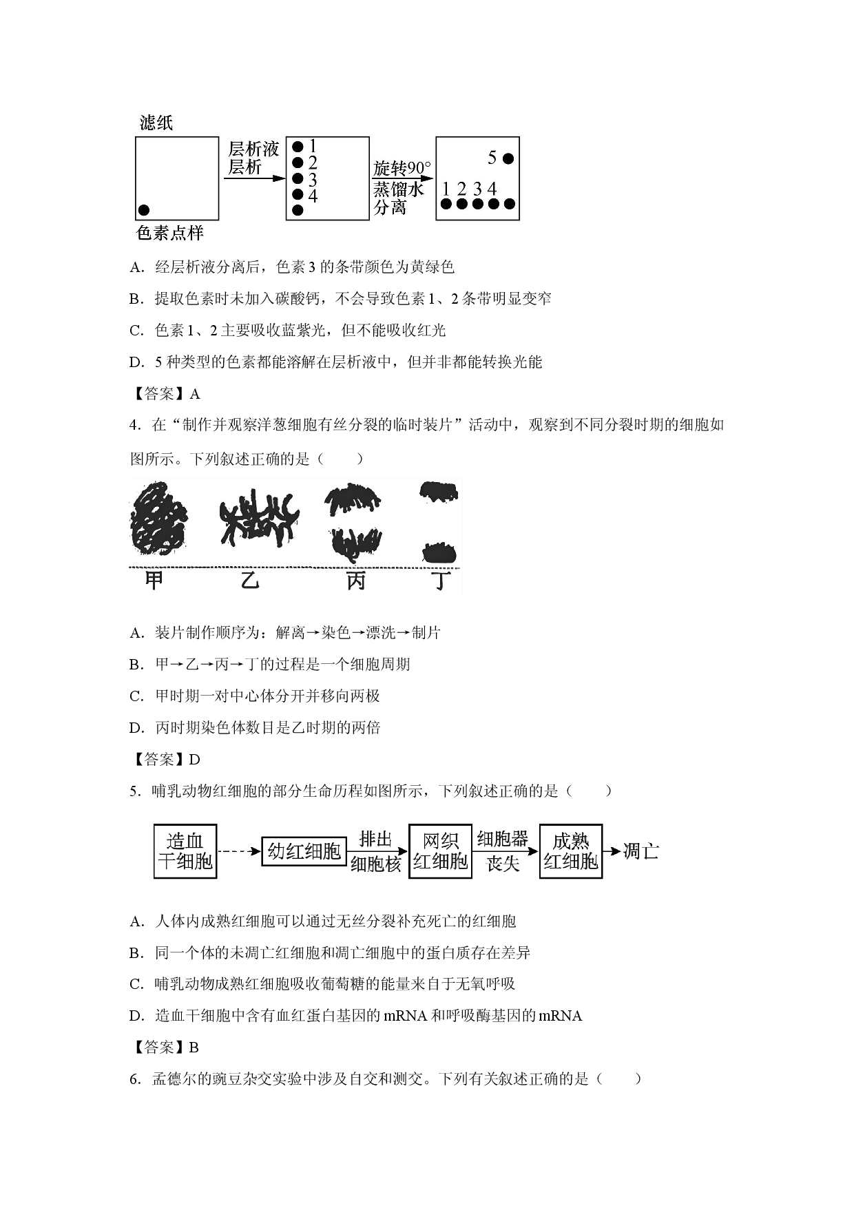 【生物】河北省石家庄市第二中学2025-2026学年高一下学期期末考试试卷.docx 第2页